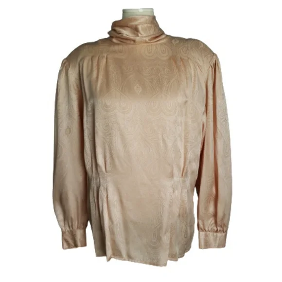 Geoffrey Alexander for Private Agenda Vintage Silk Blouse - Picture 1 of 8